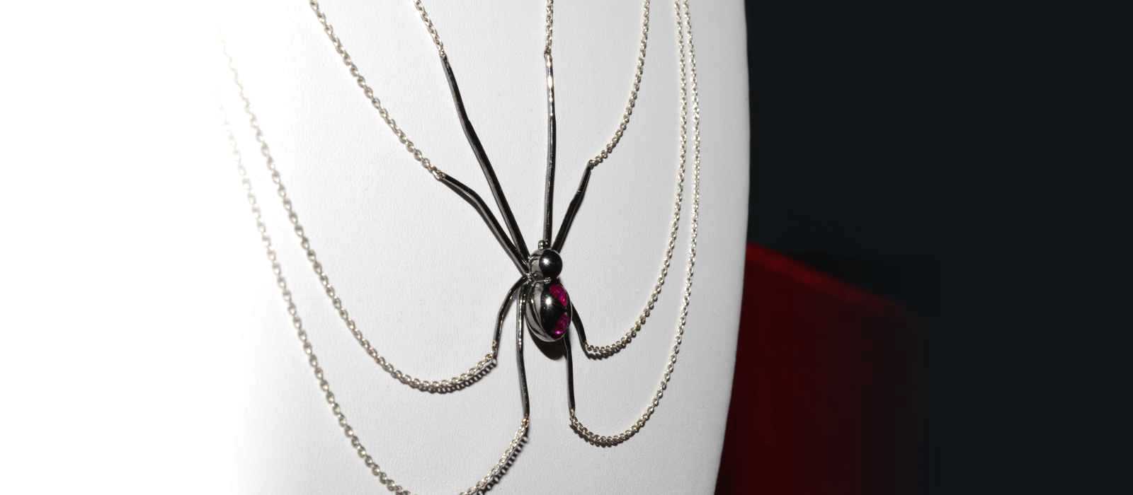 Black Widow Inspired V2-Hourglass Necklace-925 sterling silver
