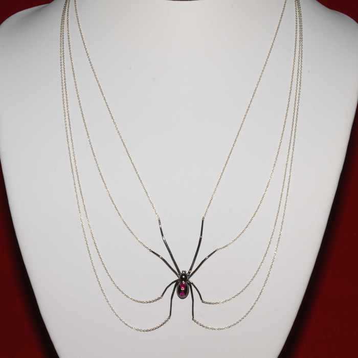 3D Spider Necklace, Black Widow, Halloween Necklace, 925 Sterling Silver  Spider Charm Pendant, Sterling Silver Spider, Creepy Charm - Etsy